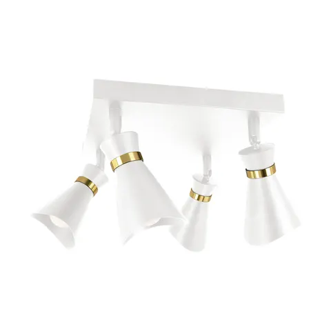 Oprawa ścienno-sufitowa LORETA SPT E14 4D WHITE/GOLDEN