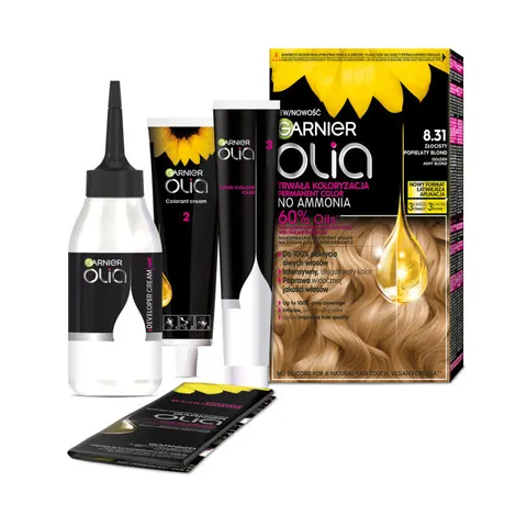 Garnier Olia farba do włosów 8.31 Złocisty Popielaty Blond