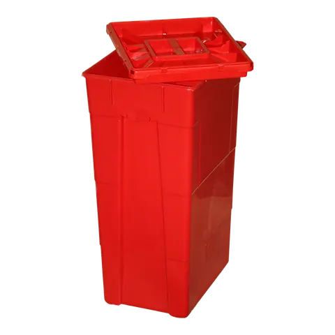 Pojemnik na odpady medyczne, czerwony 60L