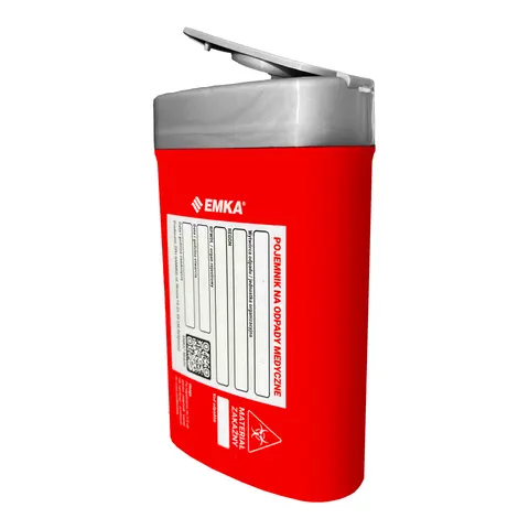 Pojemnik na igły czerwony Emka - 0,2L