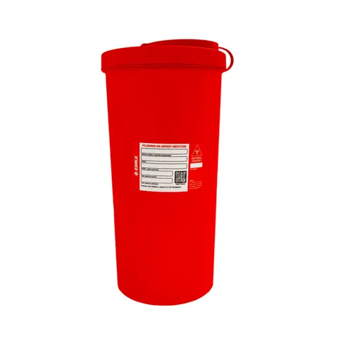 Pojemnik na odpady medyczne czerwony Emka 3,5L