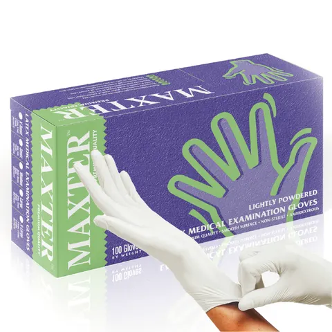 Rękawiczki Lateksowe Pudrowane Maxter - 100 sztuk XL