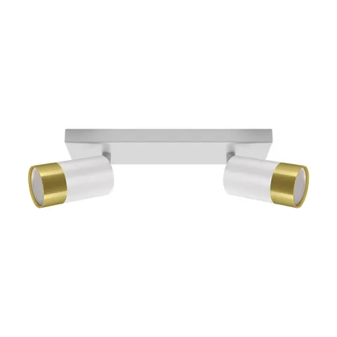 Oprawa ścienno-sufitowa PUZON SPT GU10 2L WHITE/GOLDEN