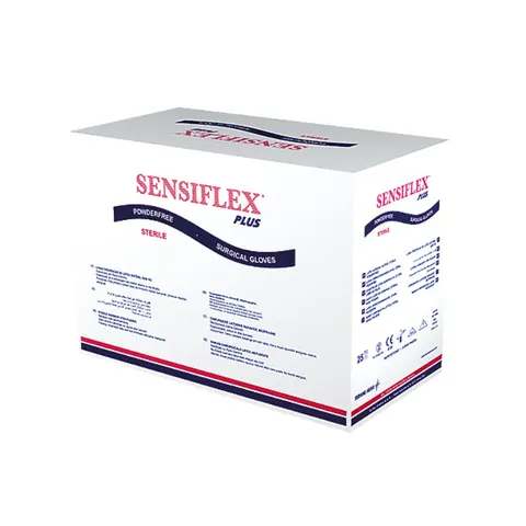 Rękawiczki chirurgiczne lateksowe bezpudrowe SENSIFLEX PLUS Abook 6.5