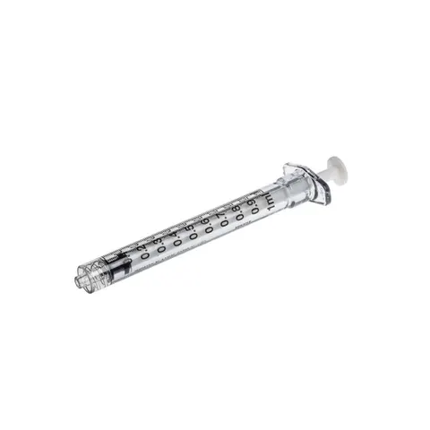 Strzykawka 3-częściowa luer-lock 1 ml Plastipak a'100