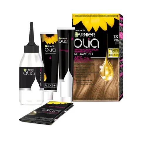 GARNIER OLIA Farba do włosów nr 7,0 CIEMNY BLĄD, 1 op