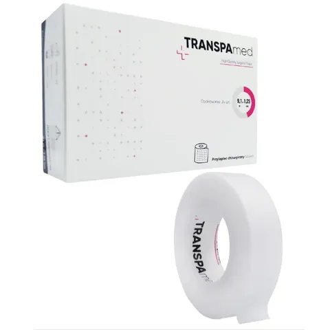 Przylepiec foliowy przezroczysty 1,25cmx9,1m Trans-Med