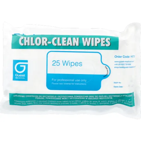Chlor-Clean Wipes flow pack a'25szt do dezynfekcji powierzchni Medilab