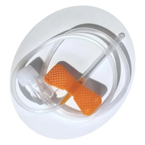 Igła motylek 0,5mm 25G pomarańczowy LUER LOCK GREATCARE Zarys