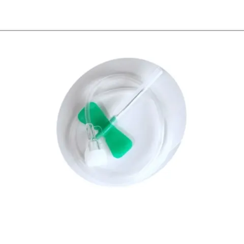 Igła motylek 0,8mm 21G zielony LUER LOCK GREATCARE Zarys