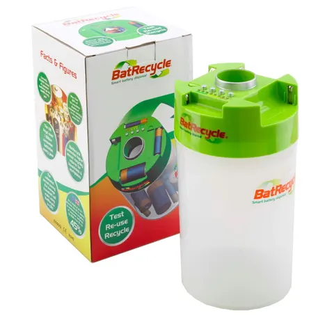 Pojemnik na zużyte baterie z testerem BatRecycle