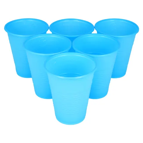 Kubki plastikowe jednorazowe niebieskie 100 szt. - 200 ml