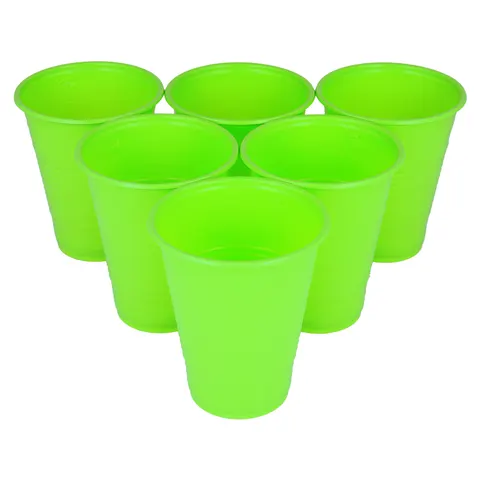 Kubki plastikowe jednorazowe zielone 100 szt. - 200 ml