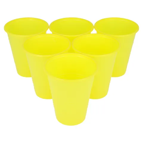 Kubki plastikowe jednorazowe żółte 100 szt. - 200 ml