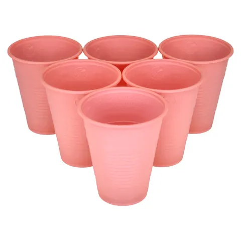 Kubki plastikowe jednorazowe różowe 100 szt. - 200 ml