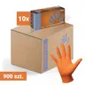 10x Rękawiczki nitrylowe bezpudrowe MAXTER 90 szt., Max-Grip pomarańczowe XXL – karton 900 szt.