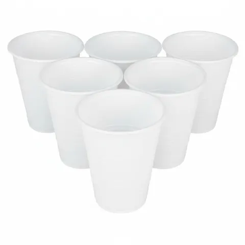 Kubki plastikowe jednorazowe białe 100 szt. - 200 ml