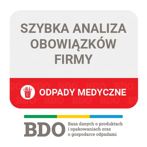 Usługa analizy danych w BDO - odpady z branży medycznej