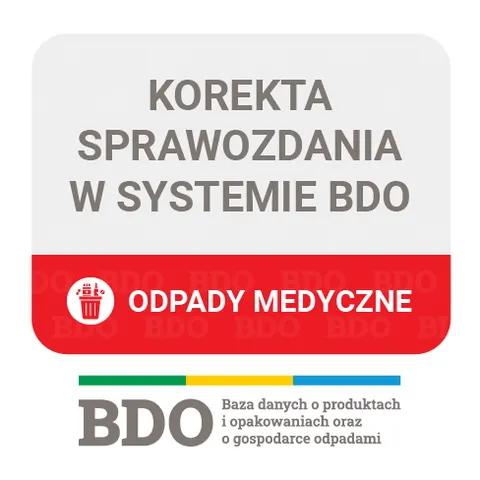 Usługa korekty sprawozdania w BDO - odpady z branży medycznej