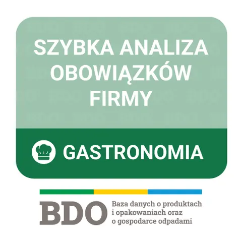 Usługa szybkiej analizy obowiązków BDO - gastronomia
