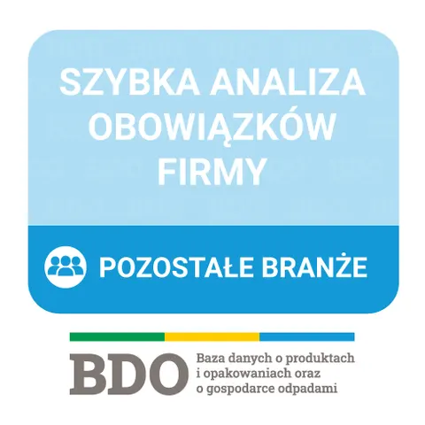 Usługa szybkiej analizy obowiązków BDO - pozostałe branże
