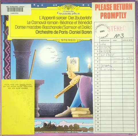 Orchestre de Paris: L'Apprenti sorcier LP 2531331a Deutsche Grammophon EX