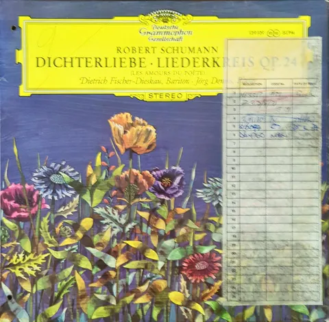 Dietrich Fischer-Dieskau: Dichterliebe · Liederkreis Op. 24 LP 139109a Deutsche Grammophon EX