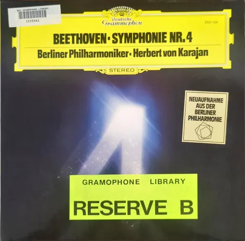 Herbert von Karajan: Symphonie Nr. 4 LP 2531104a Deutsche Grammophon EX