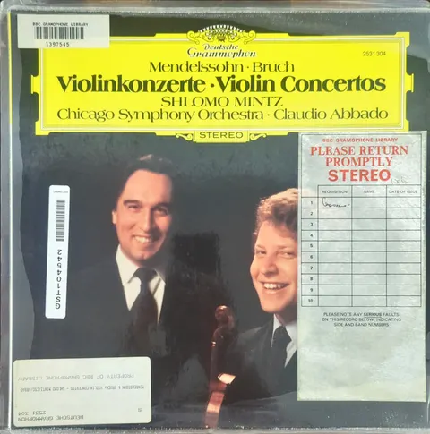 Shlomo Mintz: Violin Concertos LP 2531304 Deutsche Grammophon EX