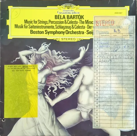 Béla Bartók: Music for Strings, Percussion & Celesta - The Miraculous Mandarin LP 2530887a Deutsche Grammophon EX