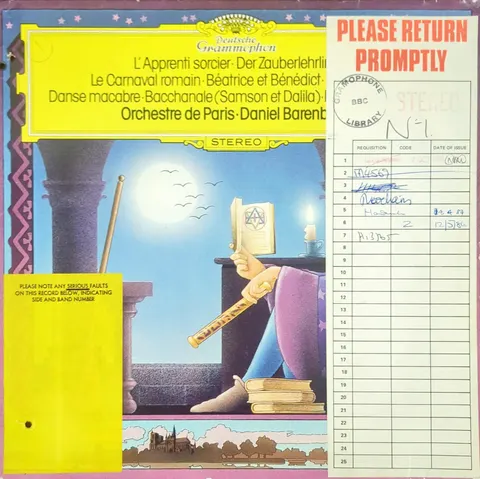 Orchestre de Paris: L'Apprenti sorcier LP 2531331b Deutsche Grammophon EX