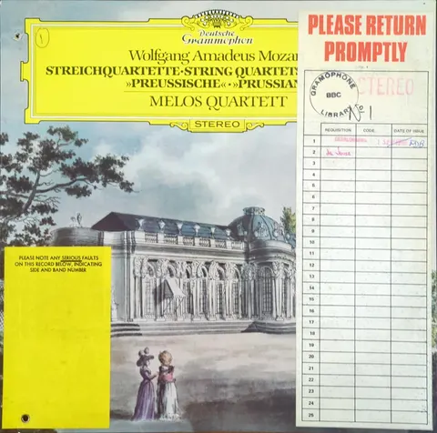 Melos Quartett: Streichquartette-String Quartets LP 2531320a Deutsche Grammophon EX
