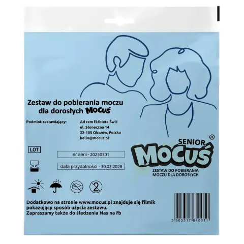 Mocuś Senior zestaw do pobierania próbek moczu u Seniorów
