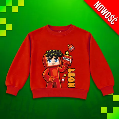 BLUZA KLASYCZNA LEON - CZERWONA