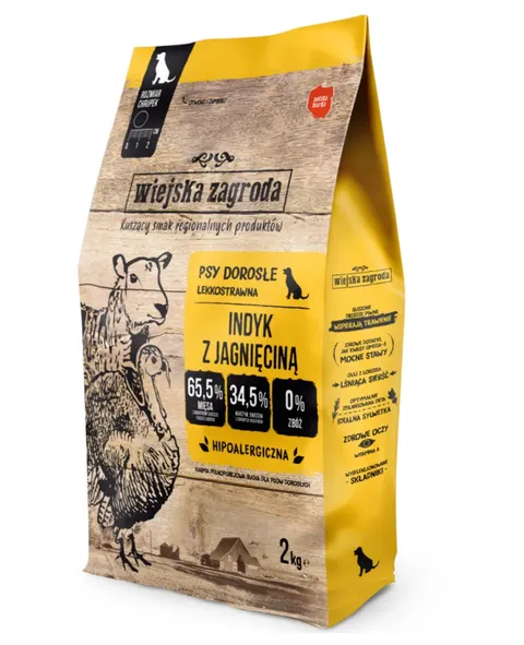 Karma sucha Wiejska Zagroda Indyk z Jagnięciną 2 kg