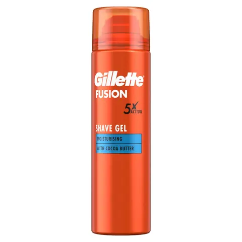 Gillette Fusion nawilżający żel do golenia z masłem kakaowym 200ml