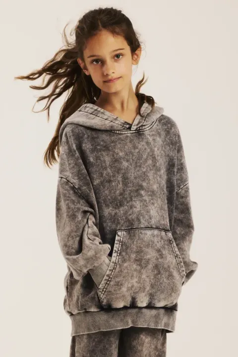 ACID GREY HOODIE szara bluza dziecięca z kapturem MINIKID