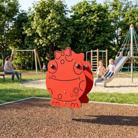 Kosz parkowy dziecięcy „Żabka” na plac zabaw