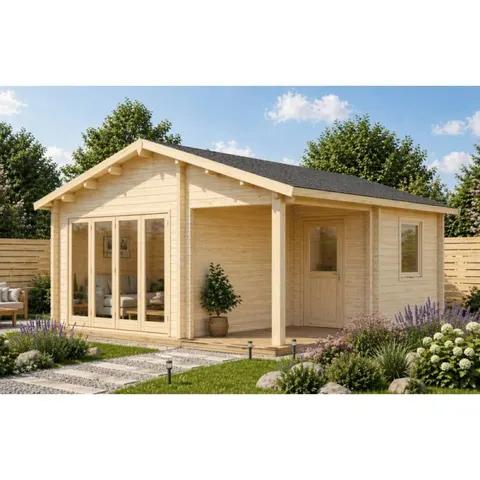 Dom drewniany KUBA C 530×570 cm – 30,2 m²