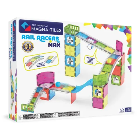 Klocki Magnetyczne Rail Racers Max 80 el. 3 lata+ Magna-Tiles®