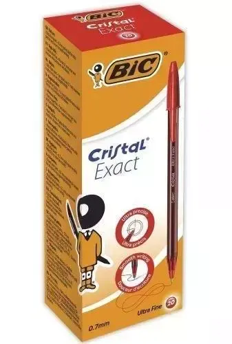 Długopis czerwony Cristal Exact op.20 szt. BIC 992604 (opakowanie 20 szt.)
