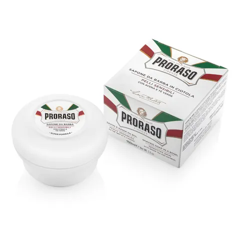 Proraso mydło do golenia w tyglu do skóry wrażliwej, linia biała, 150ml