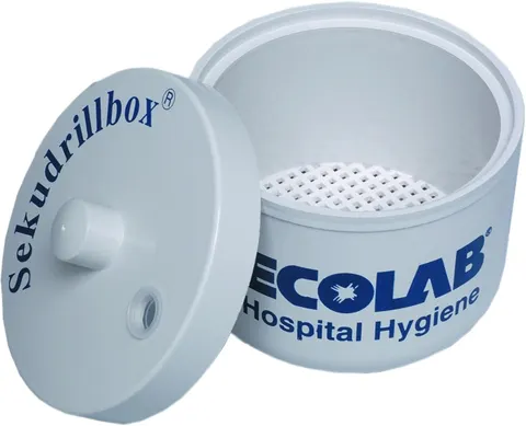 Pojemnik Sekudrilbox Ecolab biały plastikowy 200ml do dezynfekcji wierteł