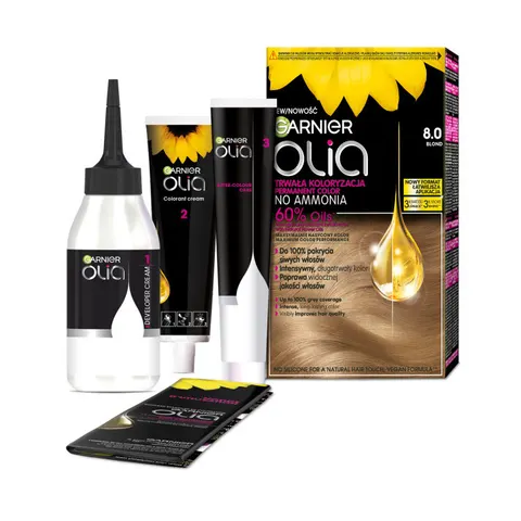 GARNIER OLIA Farba do włosów nr 8,0 BLOND, 1 op
