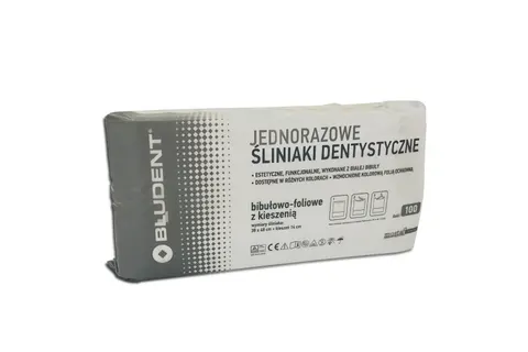 Śliniaki z kieszenią Mustaf szare 100szt.