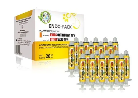 Strzykawka 5ml ENDO-PACK Kwas cytrynowy 40% 20 strzyk.x5ml./op. Cerkamed