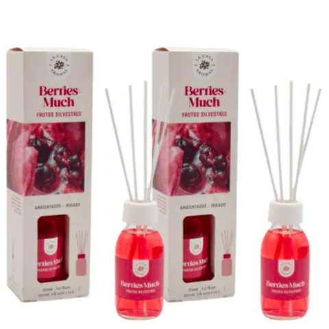 LA CASA DE LOS AROMAS BASIC Patyczki zapachowe BERRIES MUCH 95 ml, pakiet 2 opakowań