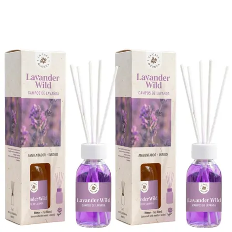 LA CASA DE LOS AROMAS BASIC Patyczki zapachowe LAWENDER WILD 95 ml, pakiet 2 opakowań