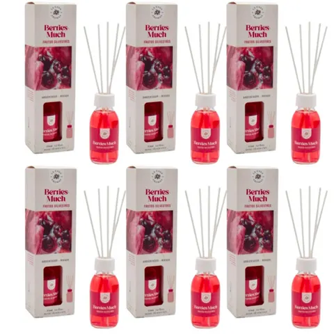 LA CASA DE LOS AROMAS BASIC Patyczki zapachowe BERRIES MUCH 95 ml, pakiet 6 opakowań