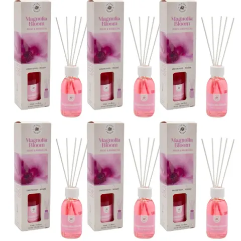 LA CASA DE LOS AROMAS BASIC Patyczki zapachowe MAGNOLIA BLOOM 95 ml, pakiet 6 opakowań